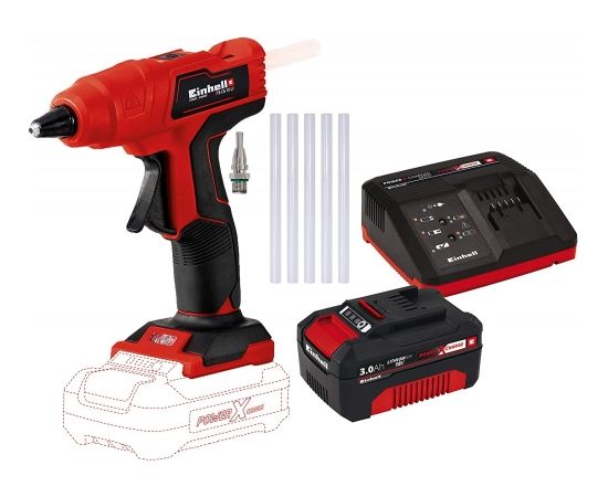 Einhell cordless hot glue gun TE-CG 18 Li - Solo, 18V (red/black, without battery and charger)