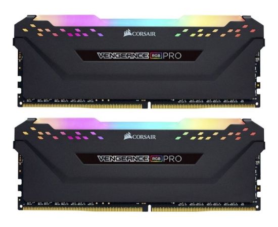 Corsair DDR4 - 16 GB -3600 - CL - 18 - Dual Kit -  Vengeance RGB PRO (black, CMW16GX4M2D3600C18)
