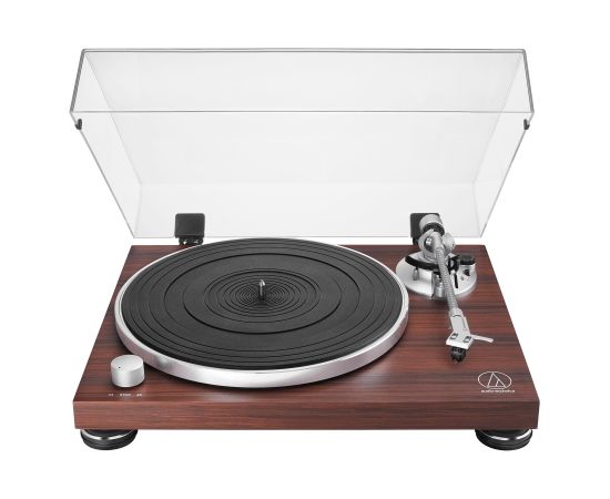 Audio Technica Manual Belt-Drive Turntable, RCA, Wood Base AT-LPW50BT