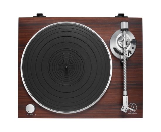 Audio Technica Manual Belt-Drive Turntable, RCA, Wood Base AT-LPW50BT