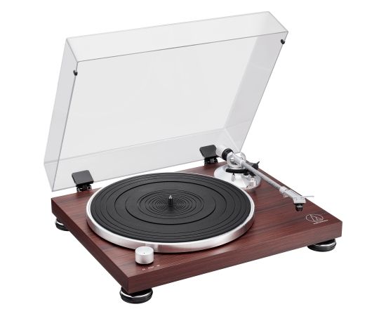 Audio Technica Manual Belt-Drive Turntable, RCA, Wood Base AT-LPW50BT