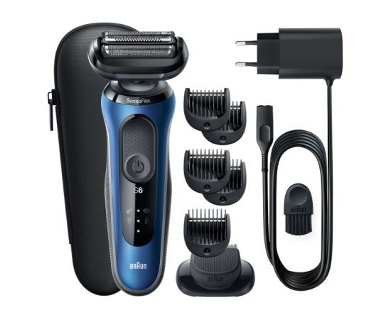 Braun Shaver 61-B1500s	 Operating time (max) 50 min, Wet & Dry, Blue/Black