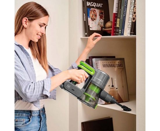 Polti Vacuum Cleaner PBEU0120 Forzaspira D-Power SR500 Cordless operating, Handstick cleaners, 29.6 V, Operating time (max) 40 min, Green/Grey