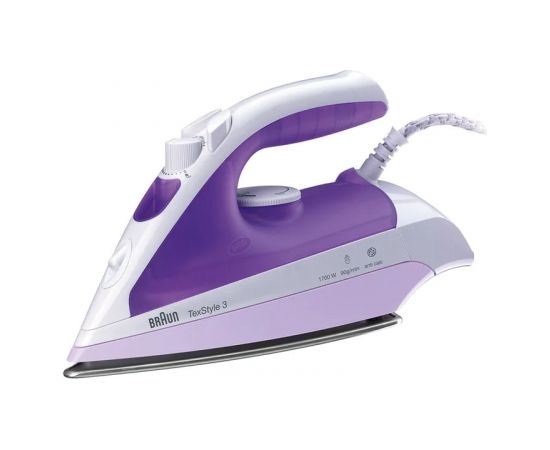 Braun TS 320C TexStyle Steam Iron, 2000 W, Water tank capacity 280 ml, Continuous steam 25 g/min, Purple