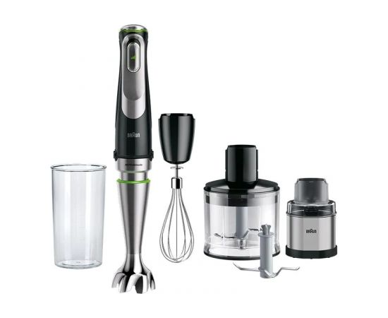 Braun Hand Blender MQ9138XI MultiQuick 9 1200 W, Number of speeds 3, Chopper, Ice crushing, Black/Stainless Steel