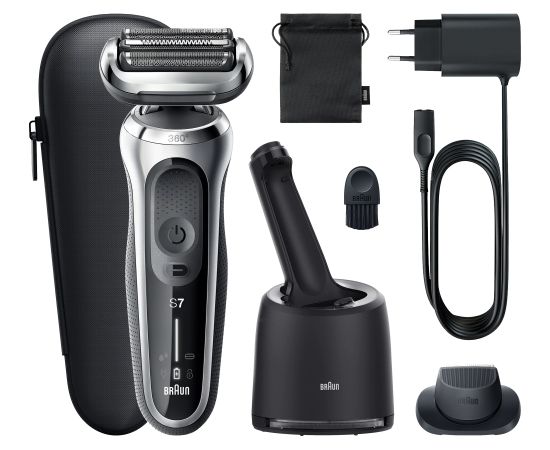 Braun Shaver 71-S7200cc	 Operating time (max) 50 min, Wet & Dry, Silver/Black