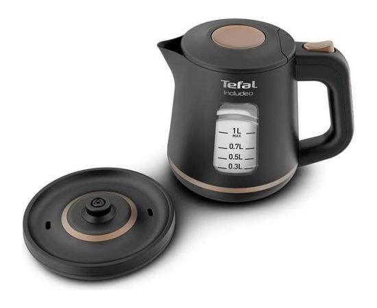 TEFAL KI533811 tējkanna Includeo, 2400W, 1L, melna