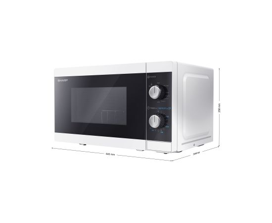 Sharp Microwave Oven with Grill YC-MG01E-W Free standing, 800 W, Grill, White