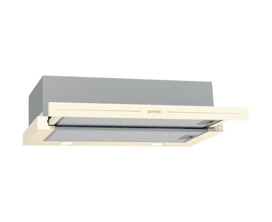 Gorenje Hood BHP62CLI Wall mounted, Energy efficiency class C, Width 60 cm, 435 m³/h, Mechanical control, LED, Ivory