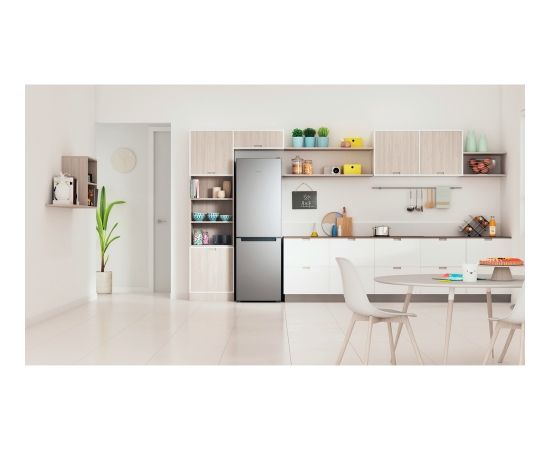 INDESIT Refrigerator INFC8 TI21X Energy efficiency class F, Free standing, Combi, Height 191.2 cm, No Frost system, Fridge net capacity 231 L, Freezer net capacity 104 L, 40 dB, Stainless steel