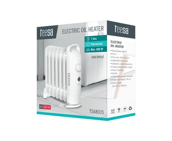 Teesa TSA8035 Eļļas radiators White 800W