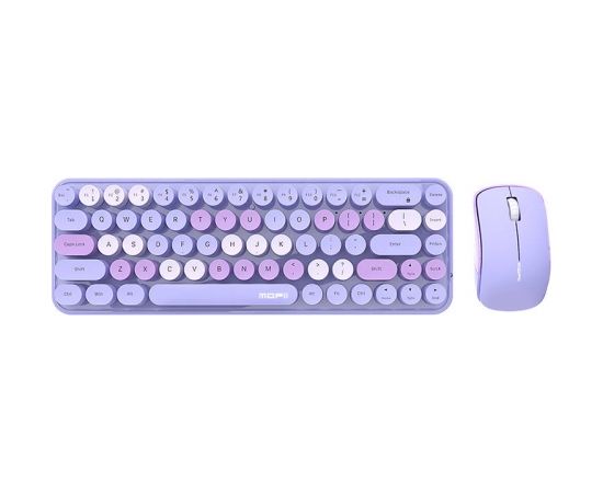 Wireless keyboard + mouse set MOFII Bean 2.4G (Purple)