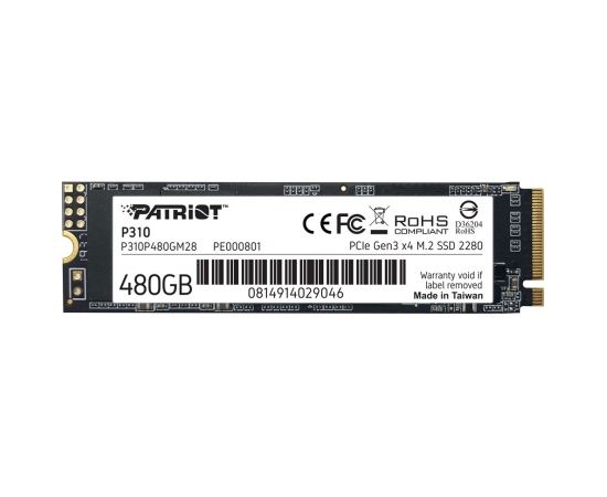 SSD Patriot P310 480GB M.2 2280 PCIE NVME 4 X4 TLC