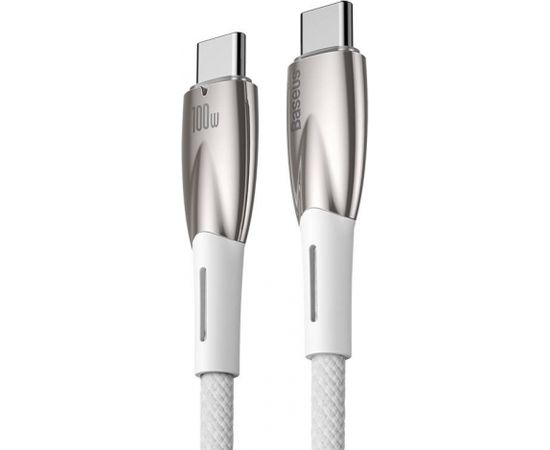 USB-C cable for USB-C Baseus Glimmer Series, 100W, 2m (White)