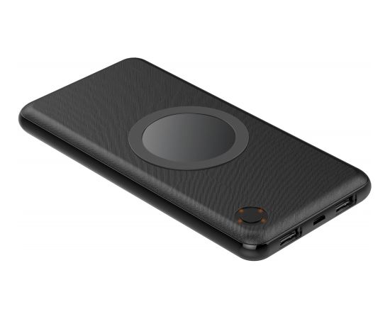 Platinet power bank 10000mAh 2xUSB Wireless QI, black (44572)