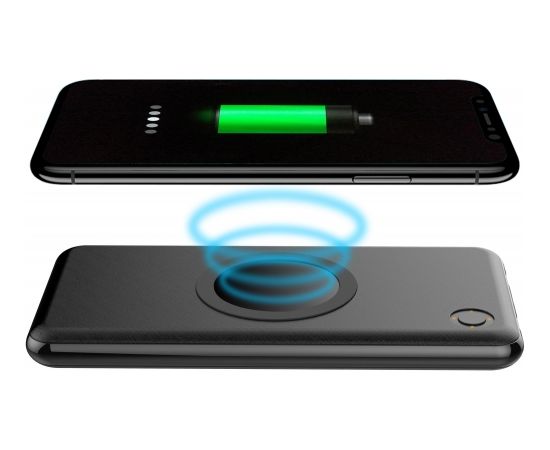 Platinet power bank 10000mAh 2xUSB Wireless QI, black (44572)