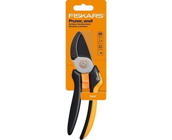 Fiskars Solid L anvil secateurs P361 (orange/black)