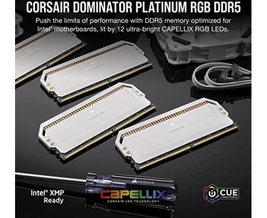 Corsair DDR5 32GB 6200 - CL - 36 - Dual-Kit, DIMM, Dominator Platinum, white