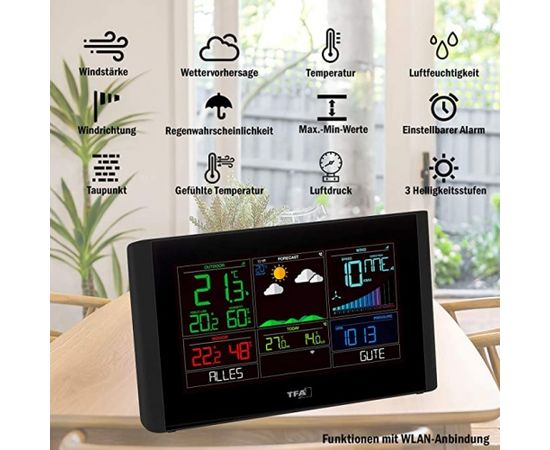 TFA wireless weather station with WiFi VIEW BREEZE (black)