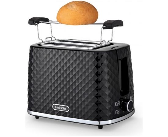 TO280C ELDOM Toaster TOSTI, bun rack, defrost system, black