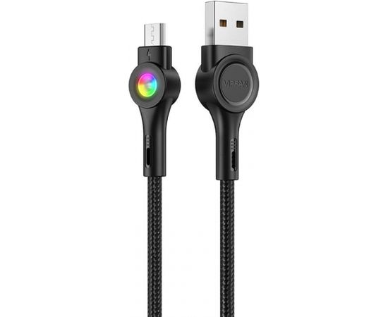 USB to Micro USB cable Vipfan Colorful X08, 3A, 1.2m (black)
