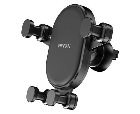 Vipfan H01 gravity mount for ventilation outlet or dashboard, adjustable (black)