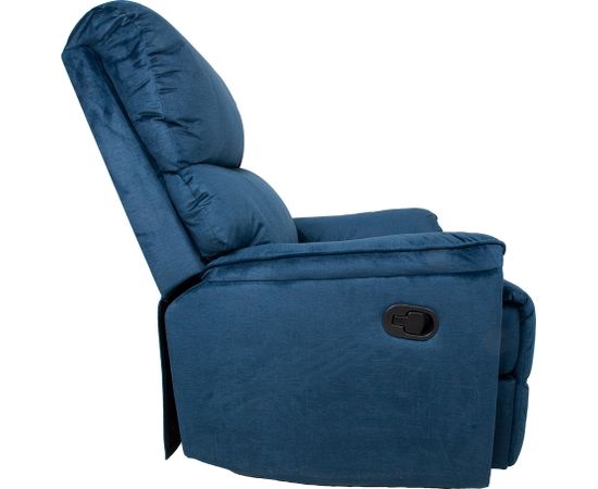 Atpūtas krēsls GUSTAV ar manuālu mehānismu, tumši zils samts