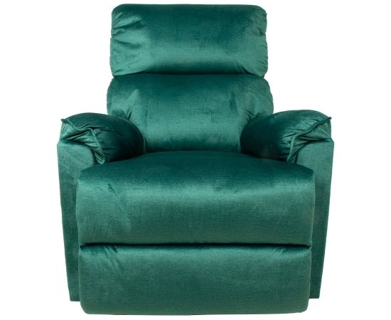 Atpūtas krēsls GUSTAV ar manuālu mehānismu, zaļš samts