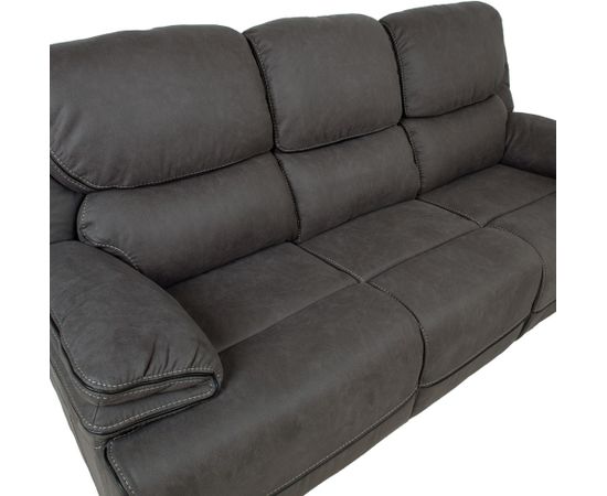 Dīvāns GORDY 3-vietīgs, ar manuālu mehānismu, pelēks