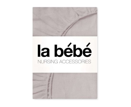 La Bebe™ Nursing La Bebe™ Cotton 60x120+12 cm  Art.101685 Beige Детская сатиновая простынка с резинкой