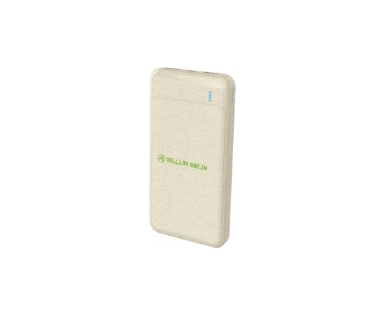 Tellur PD103 Green Power Bank 10000mAh, 2xQC3.0 + PD 18W cream