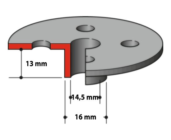 344364-5 Kopējošais gredzens 14,5x16x13mm 3612C, 3620, RP2300 Makita