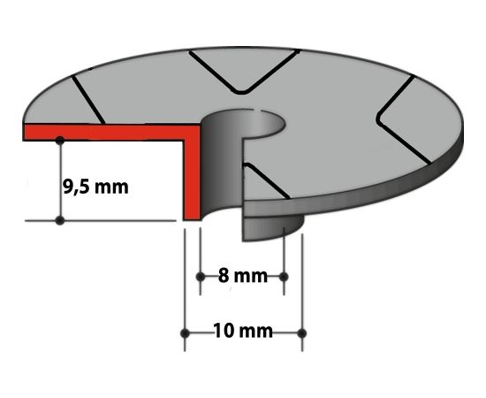 343577-5 Kopējošais gredzens 10mm 3707, 3708 Makita