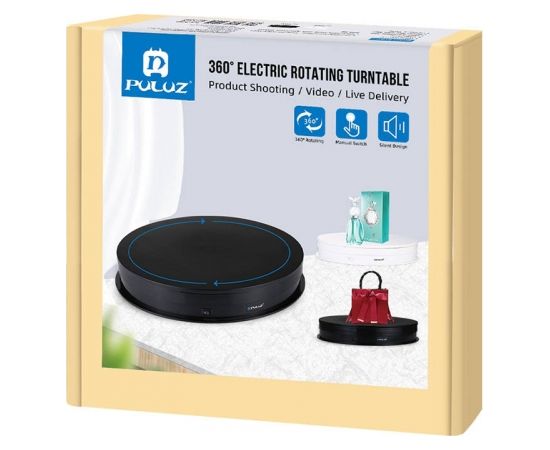 Puluz 30cm USB Electric Rotating Turntable Display Black