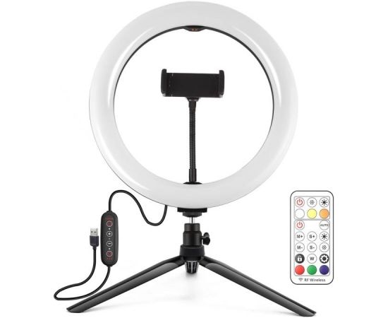 Puluz Tripod Mount with 26cm RGBW LED Ring Vlogging PKT3082B