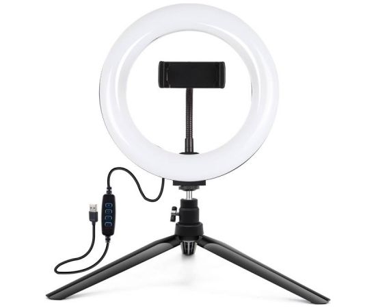 Puluz Tripod Mount with 20cm LED Ring Vlogging PKT3073B