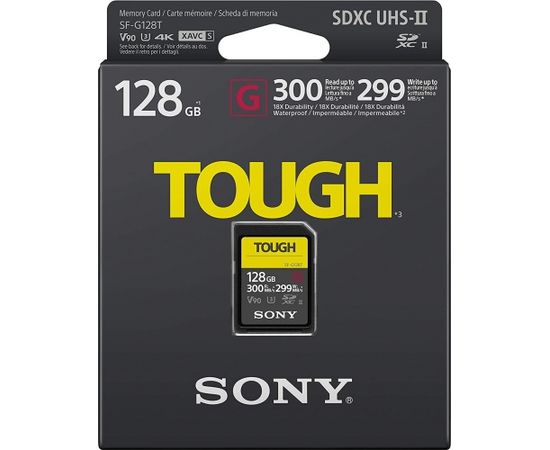 Sony SF-G Tough SDHC 128 GB Class 10 UHS-II U3 V90 (SF-G128T/T1)