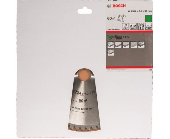 Bosch Circular Saw Blade Optiline 254x30