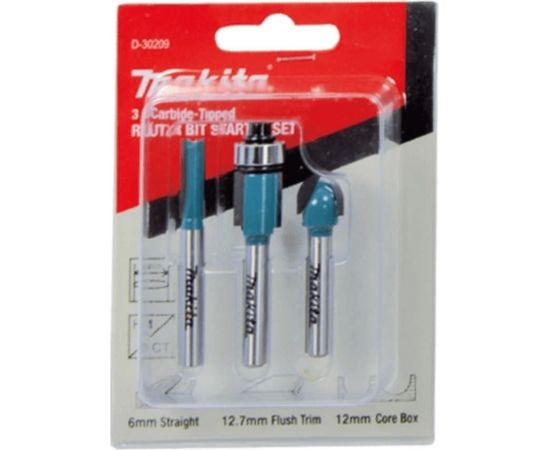 Makita cutter set D-30209, 3 pieces (6mm shank)