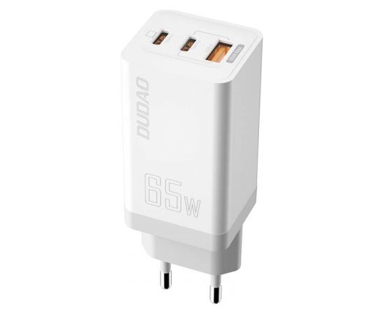 GaN 65W charger Dudao A7xsEU 2x USB-C + USB (white)