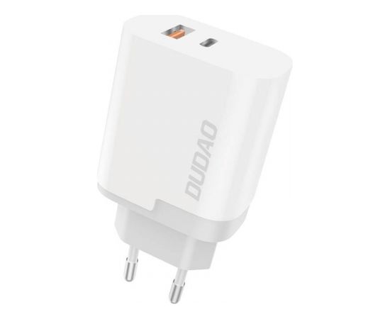 Dudao A6XSEU USB + USB-C Charger QC3.0 PD 22.5W (White)