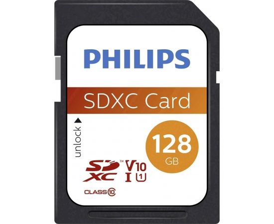 Philips 128 GB SDXC, memory card purple, Class 10, UHS-I (U1))