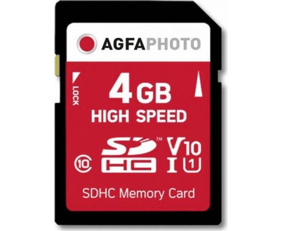 AgfaPhoto SDHC 4 GB Class 10 UHS-I/U1 V10 (10424)