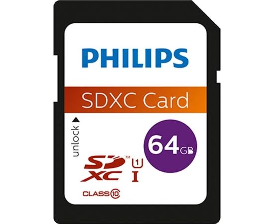 Philips SDXC 64 GB Class 10 UHS-I/U1 V10 (FM64SD55B/10)