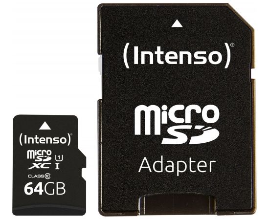 Intenso UHS-I Performance 64 GB microSDXC, memory card (black, UHS-I U1, Class 10)