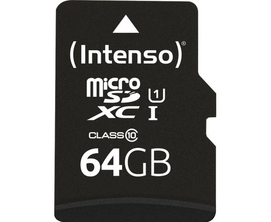 Intenso UHS-I Performance 64 GB microSDXC, memory card (black, UHS-I U1, Class 10)