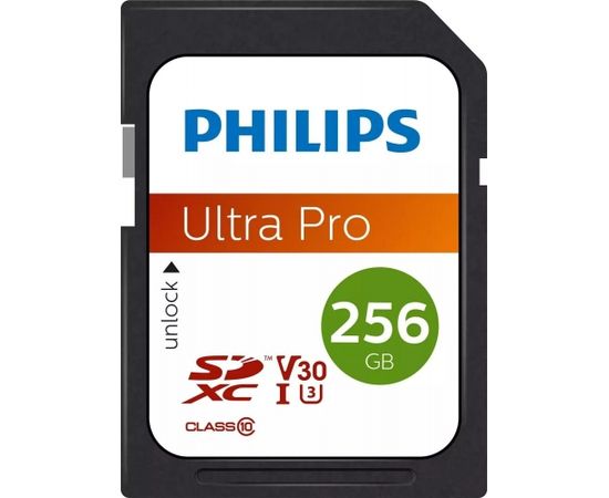 Philips Ultra Pro SDXC 256 GB Class 10 UHS-I/U3 V30 (FM25SD65B/00)