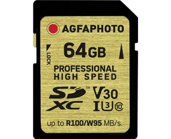 AgfaPhoto SDHC 64 GB Class 10 UHS-I/U3 V30 (10606)