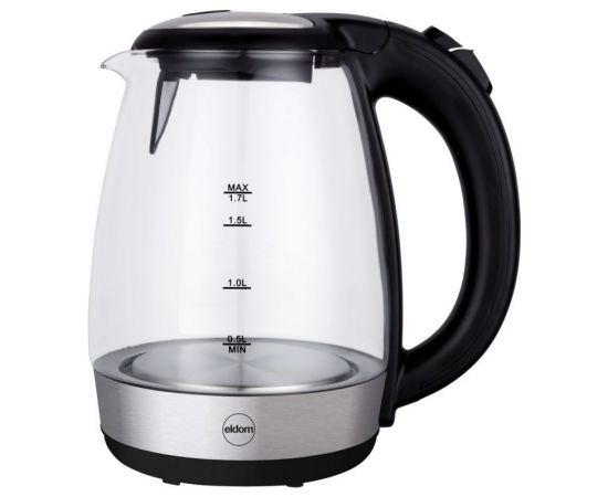 ELDOM Glass kettle LIMEA, 2200 W, capacity 1.7L, LED backlight