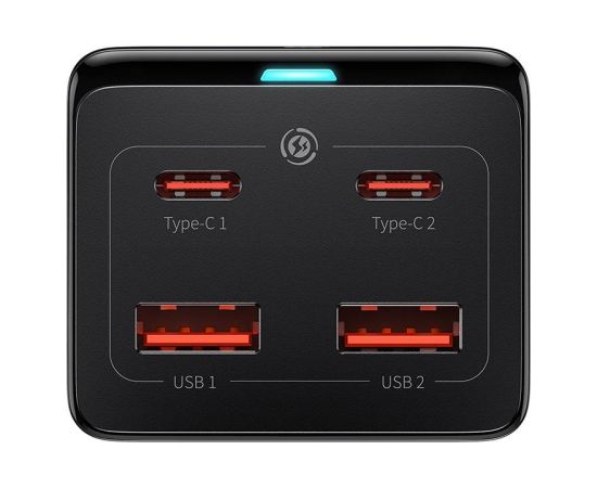 Baseus GaN3 Pro wall charger / powerstrip 2xUSB + 2xUSB-C + AC, 100W (black)